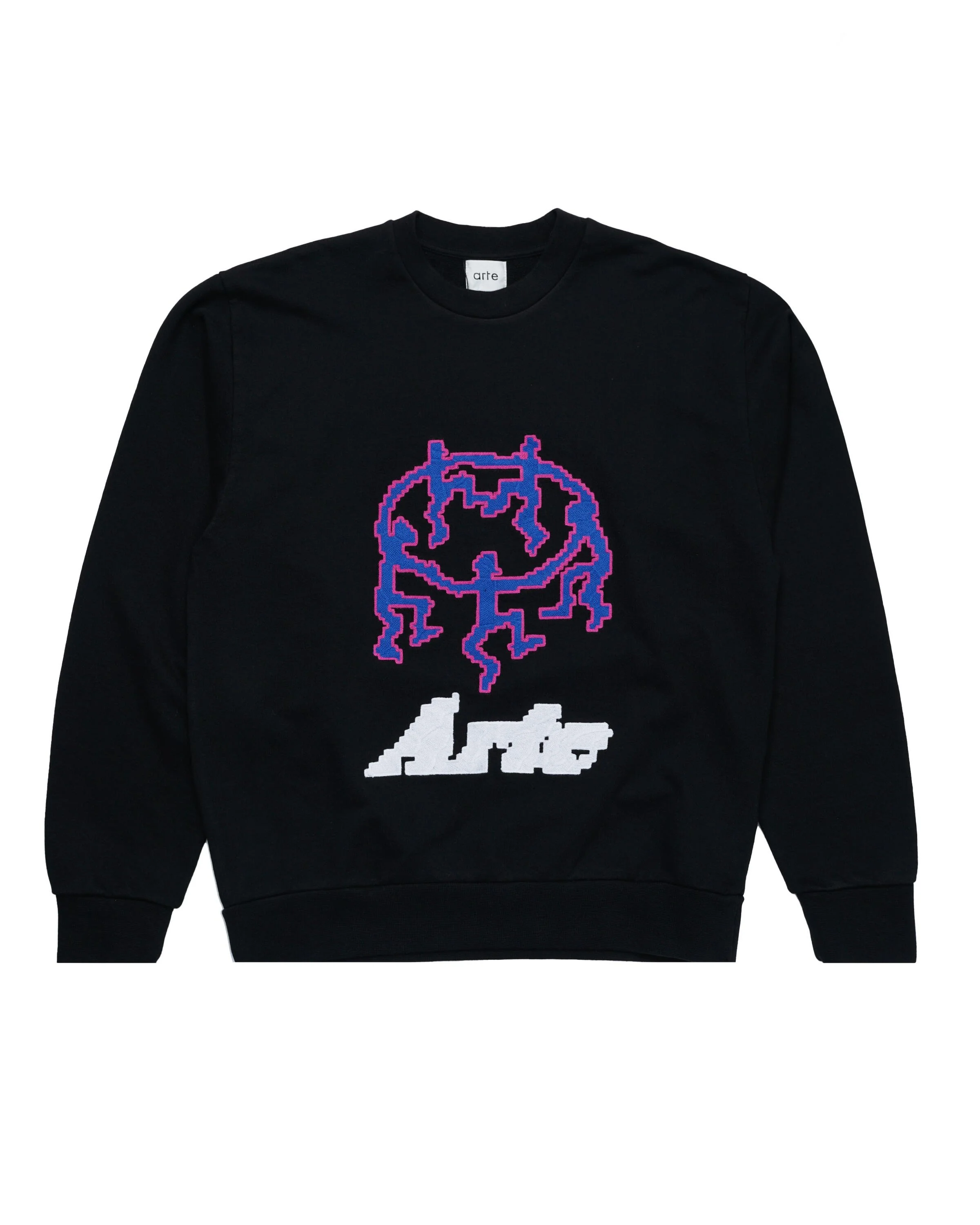 Arte Antwerp Pixel Danser Texture Emb. Crewneck