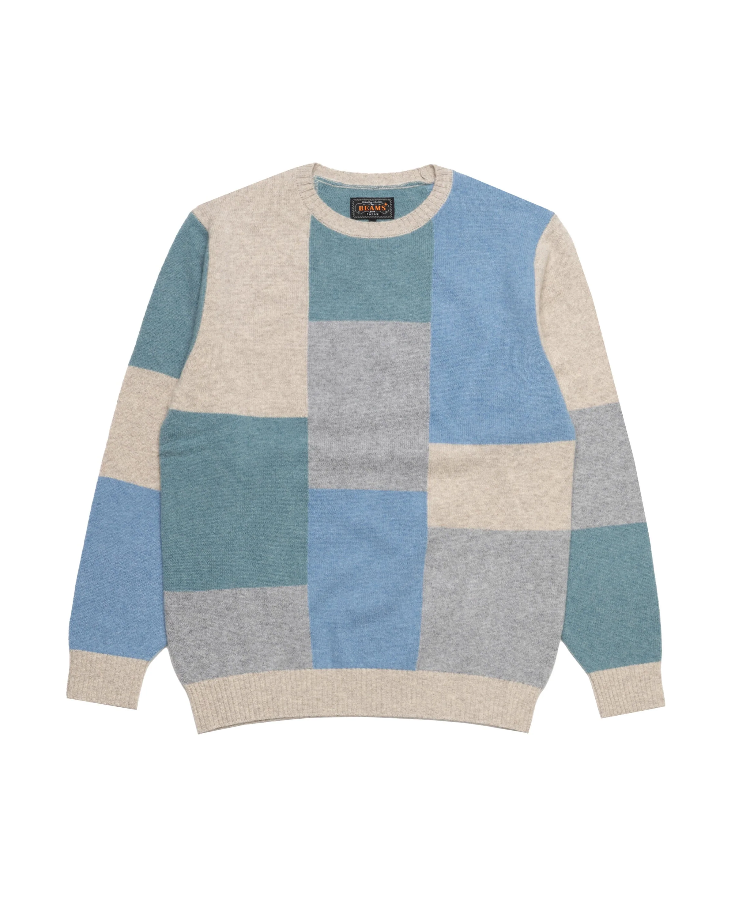 Beams+ Crew Intarsia Block Pattern