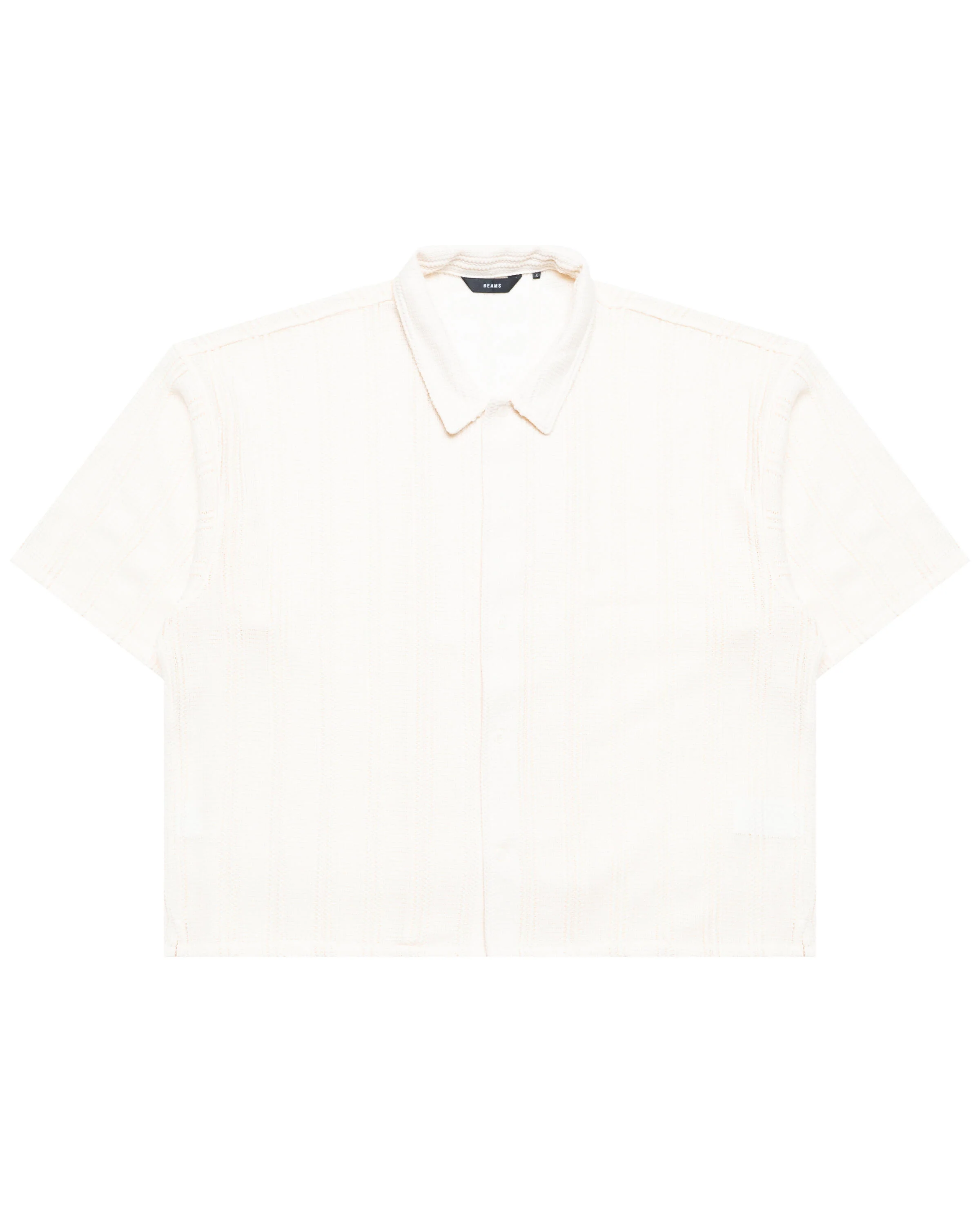 Beams Mesh Open Collar Shirt