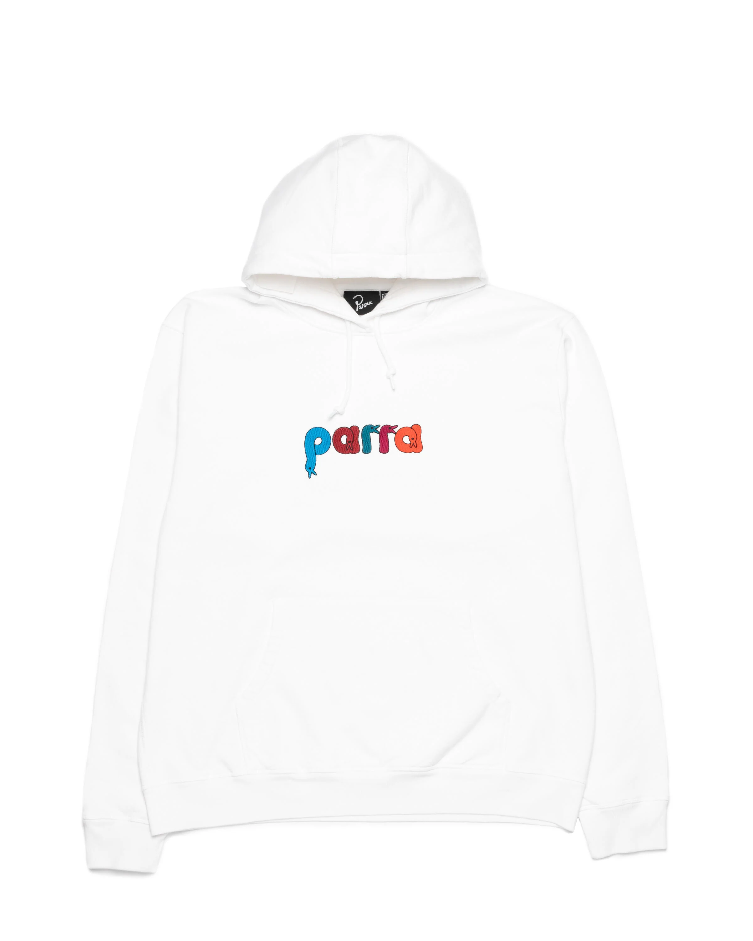 by Parra bird face font hooded sweatshirt