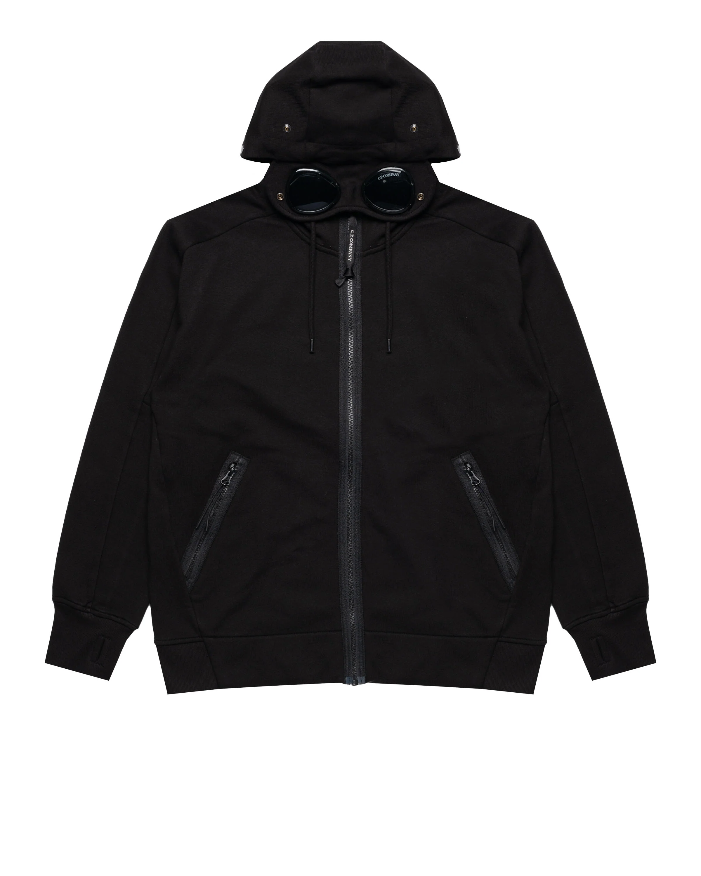 C.P. Company DIAGONAL RAISED FLEECE GOGGLE ZIPPED HOODED SWEATS