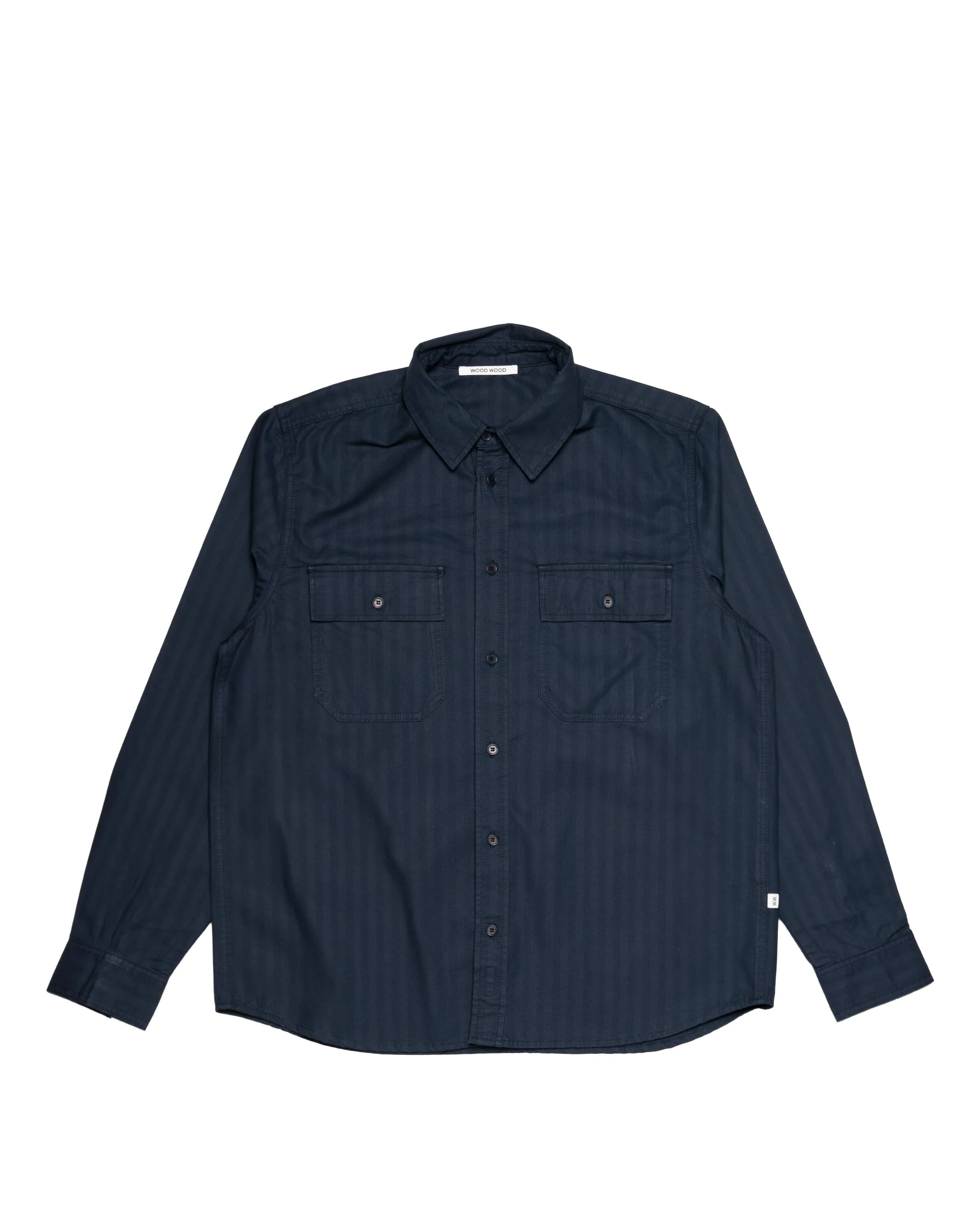 Wood Wood Avenir crisp herringbone shirt