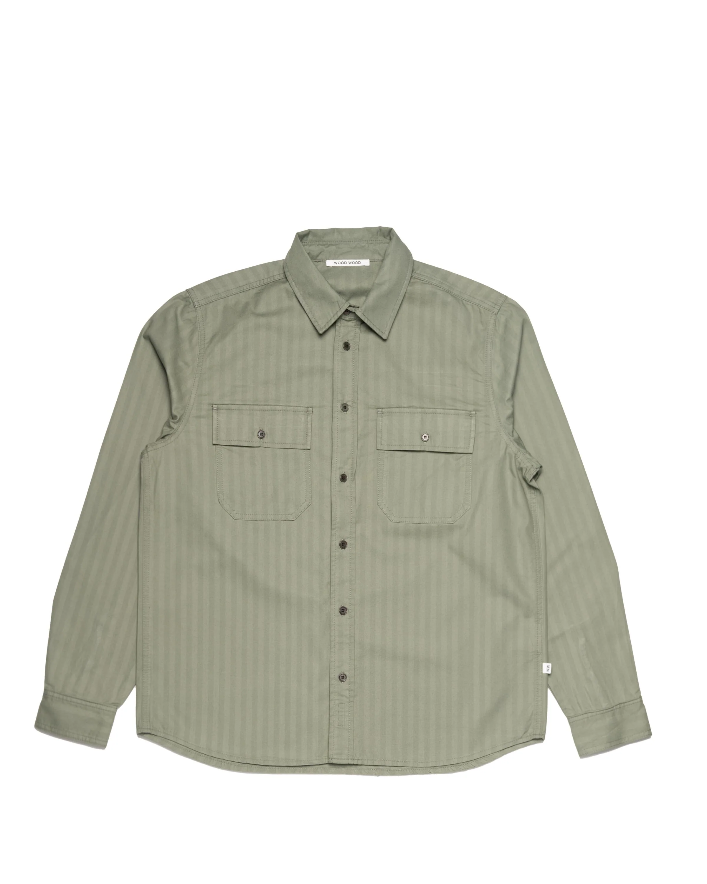 Wood Wood Avenir crisp herringbone shirt